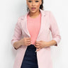 Open Front Notch Solid Jacket - VYSN