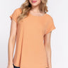 Short Dolman Slv Rib Knit Top - VYSN
