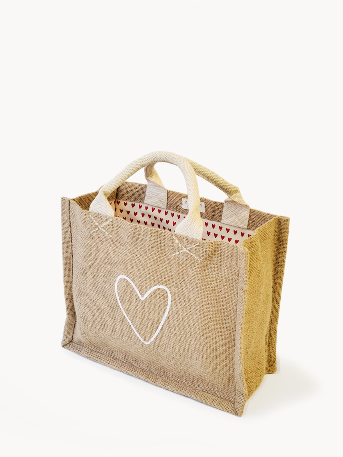 Jute Canvas Gift Bag - Love by KORISSA