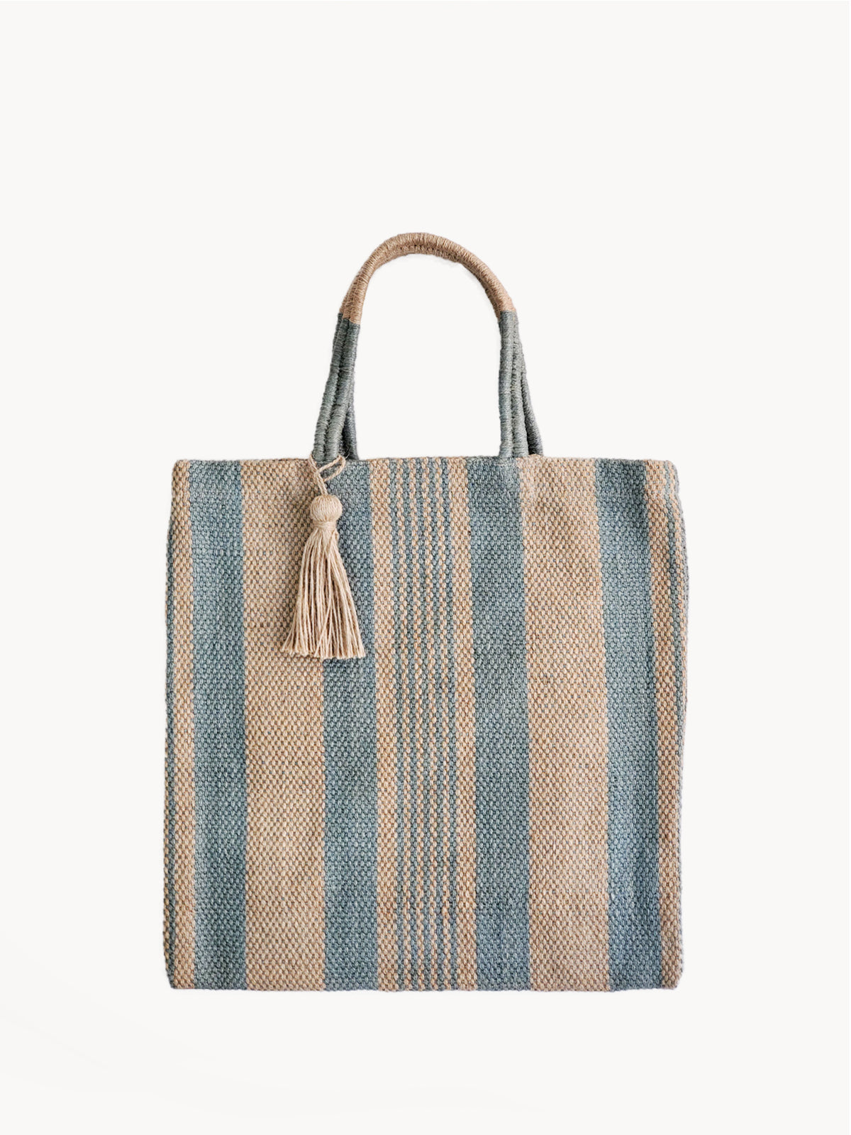 Dora Jute Tote Bag - Pale Green by KORISSA