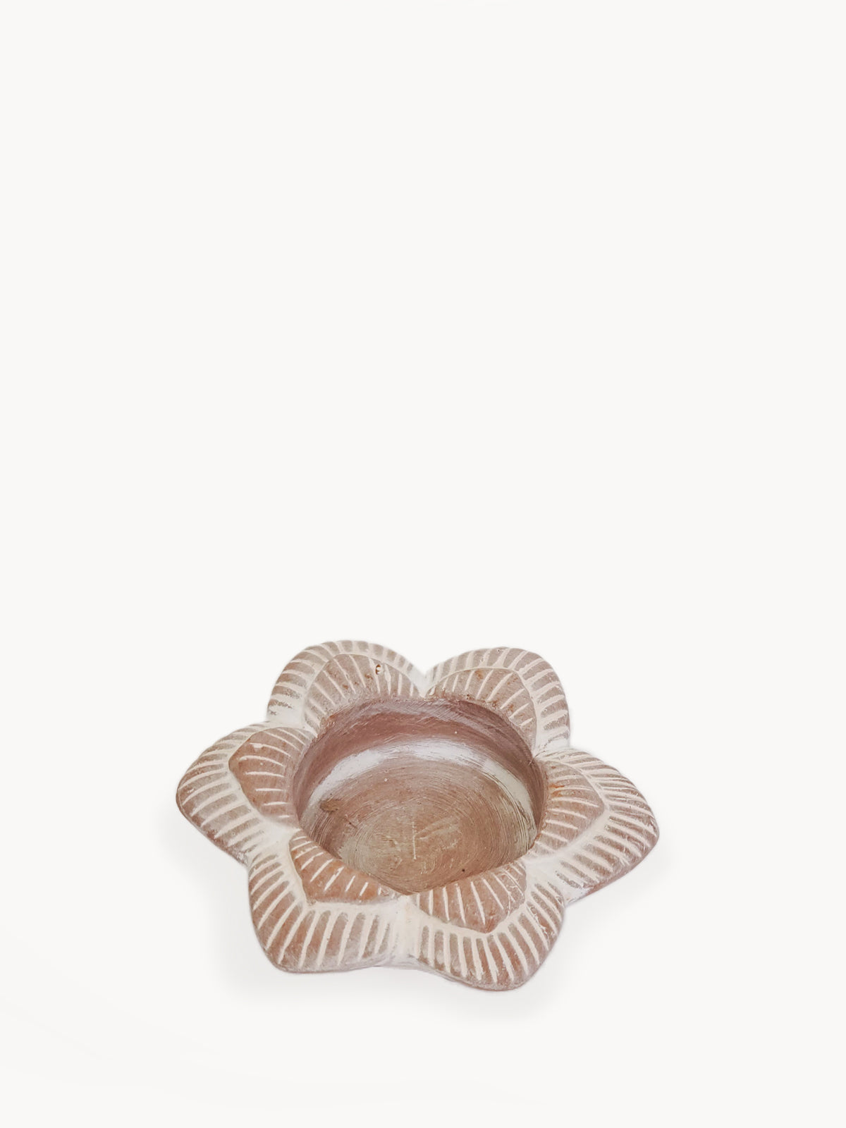 Terracotta Tea Light Candle Holder - Flower by KORISSA