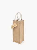 Jute Canvas Wine Bag by KORISSA