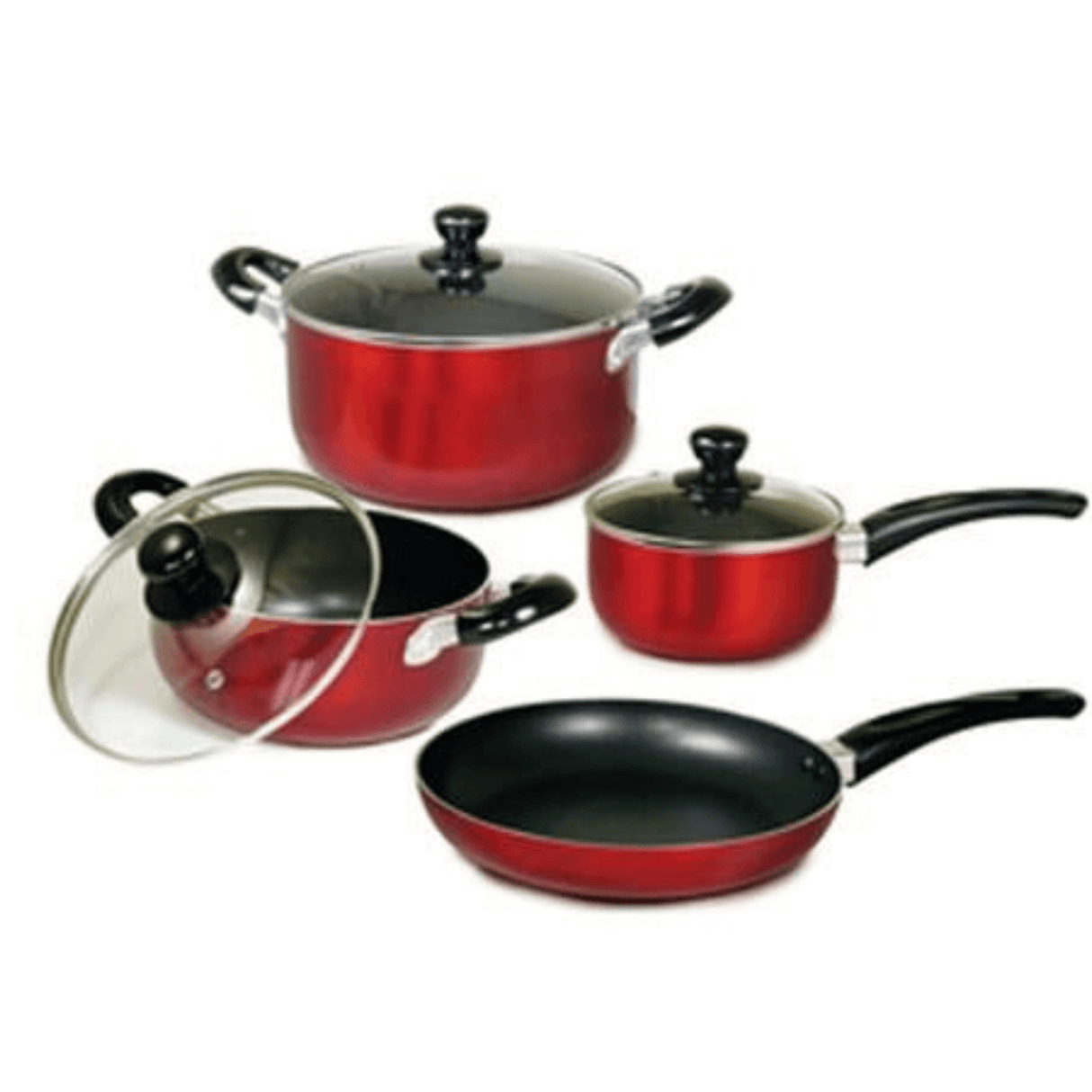 Better Chef 7-Piece Aluminum Non-Stick Cookware Set with Bakelite Handles by Jupiter Gear Home