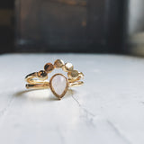 Moondrop Moonstone Ring by Yugen Handmade