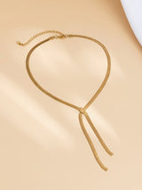 Hollow Solid Color Clavicle Chain Necklaces Accessories by migunica