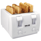 Better Chef Wide Slot 4-Slice Dual Control Toaster by Jupiter Gear Home