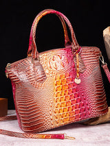 Alligator Print Pleated Split-Joint Bags Handbags by migunica