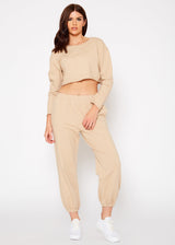 Essential French Terry Sweatpants In Khaki by Shop at Konus