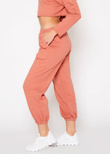 Essential French Terry Sweatpants In Rose by Shop at Konus