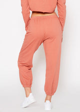 Essential French Terry Sweatpants In Rose by Shop at Konus