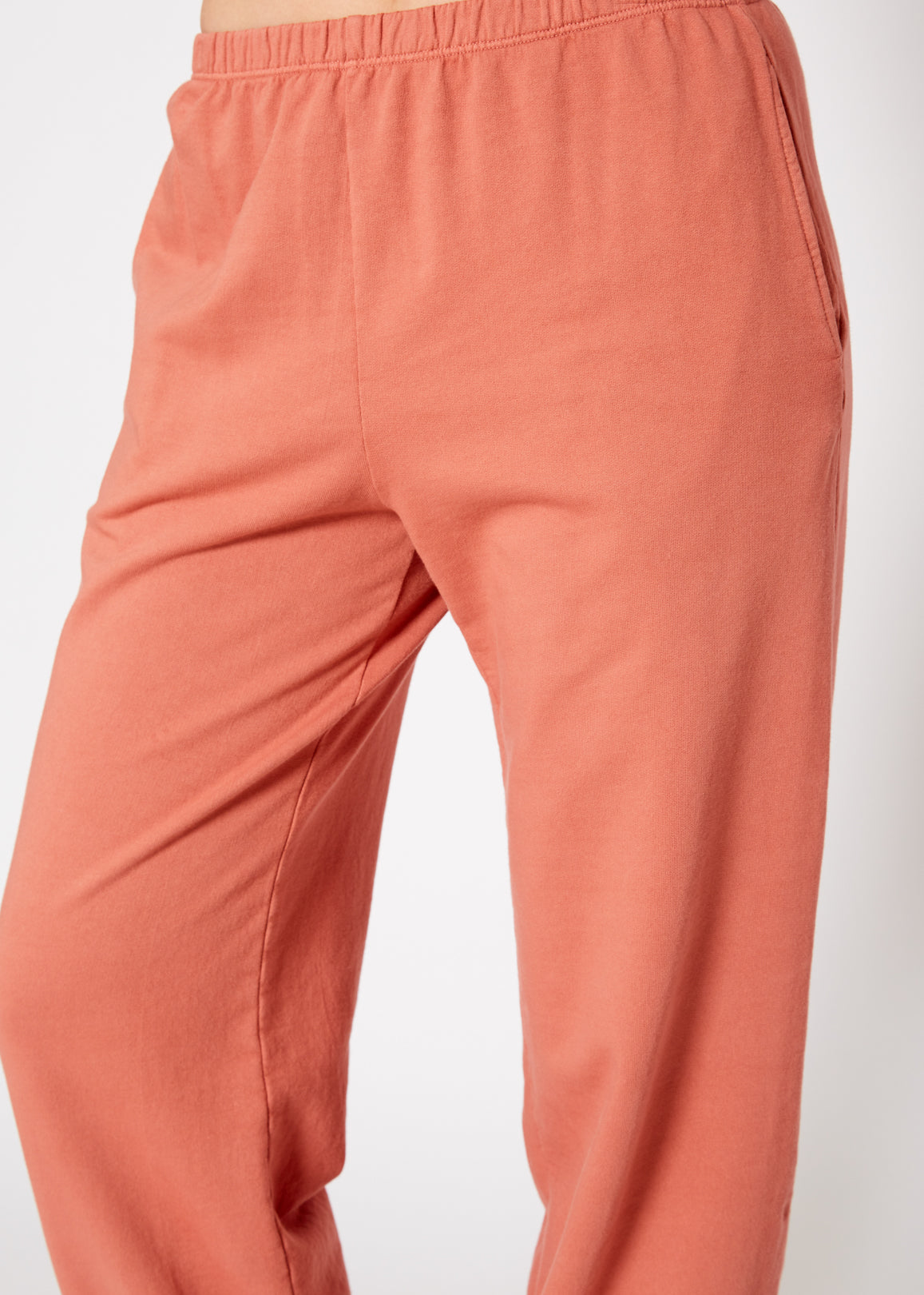 Essential French Terry Sweatpants In Rose by Shop at Konus