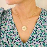 Shine Circle Cross Necklace by Ellisonyoung.com