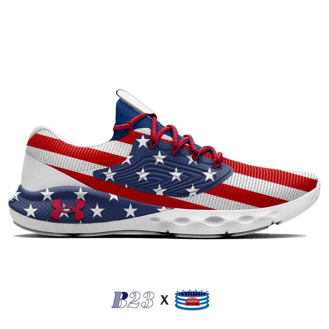 "USA" Under Armour Charged Vantage 2 Running Shoes by Stadium Custom Kicks