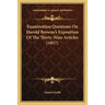 Examination Questions On Harold Browne's Exposition Of The Thirty-Nine Articles (1857)
