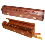 Incense Burner - Storage Wooden Box ~  elephant by OMSutra