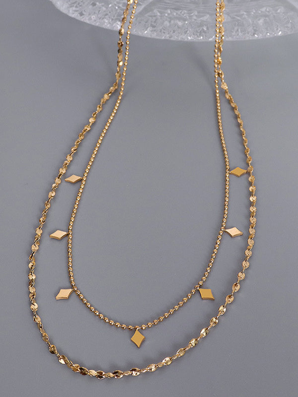 Simple Alloy Geometric Necklaces Accessories by migunica