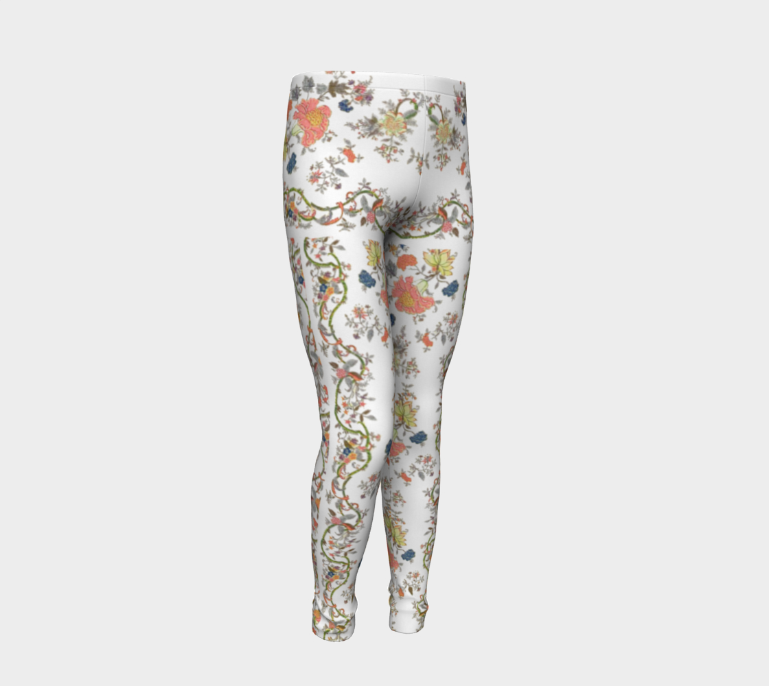 Oriental Pink flower Leggings by Stardust