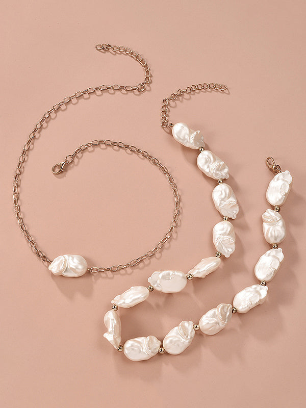 Original Chic Irregular Pearl Necklace by migunica