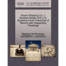 Arison Shipping Co. V. Klosters Rederi A\S U.S. Supreme Court Transcript of Record with Supporting Pleadings