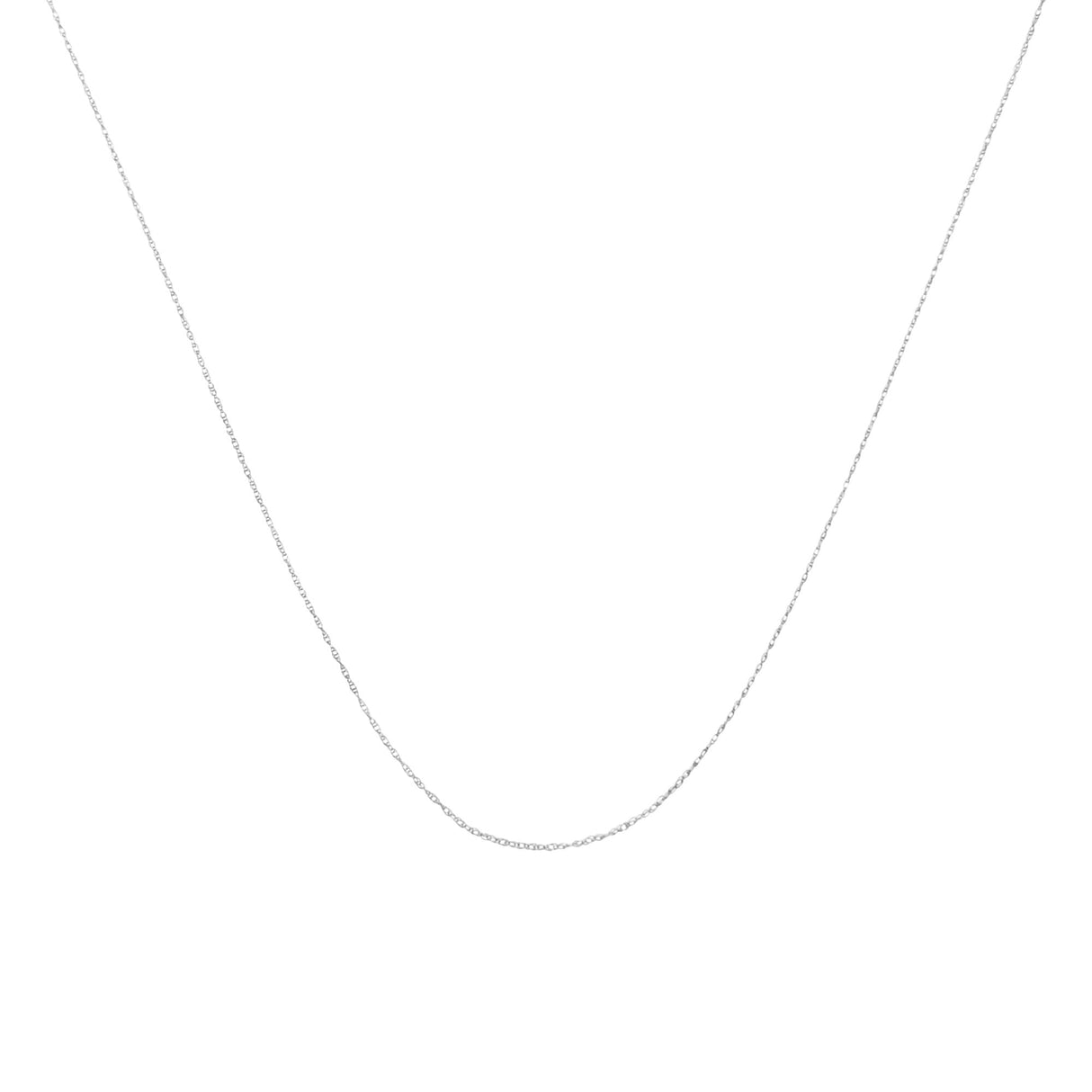 10K Gold 0.5 mm Slender & Dainty Fine Rope Chain Necklace by Infinite Jewels