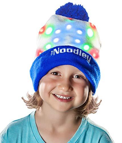 LED Flashing Light Up Beanie Hat Cool Stuff Gifts for Boys Girls Glow in the Dark (One Size)(CR2016) by The Noodley - Vysn