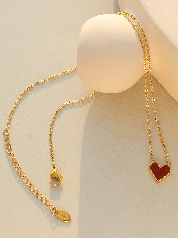 Simple  Geometric Heart Shape Necklaces Accessories by migunica