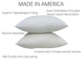 10x16 or 16x10 | Indoor Outdoor Hypoallergenic Polyester Pillow Insert | Quality Insert | Insert for Pillow | Square Pillow Insert | Pillow Form by UniikPillows