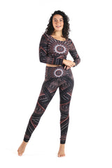 Humble Warrior Printed Yoga Leggings by Yoga Democracy