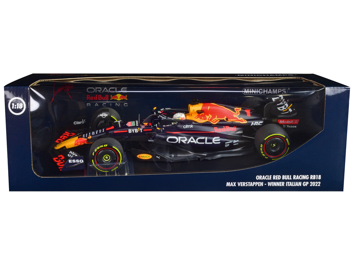 Red Bull Racing RB18 #1 Max Verstappen "Oracle" Winner F1 Formula One "French GP" (2022) with Driver Limited Edition to 342 pieces Worldwide 1/18 Diecast Model Car by Minichamps