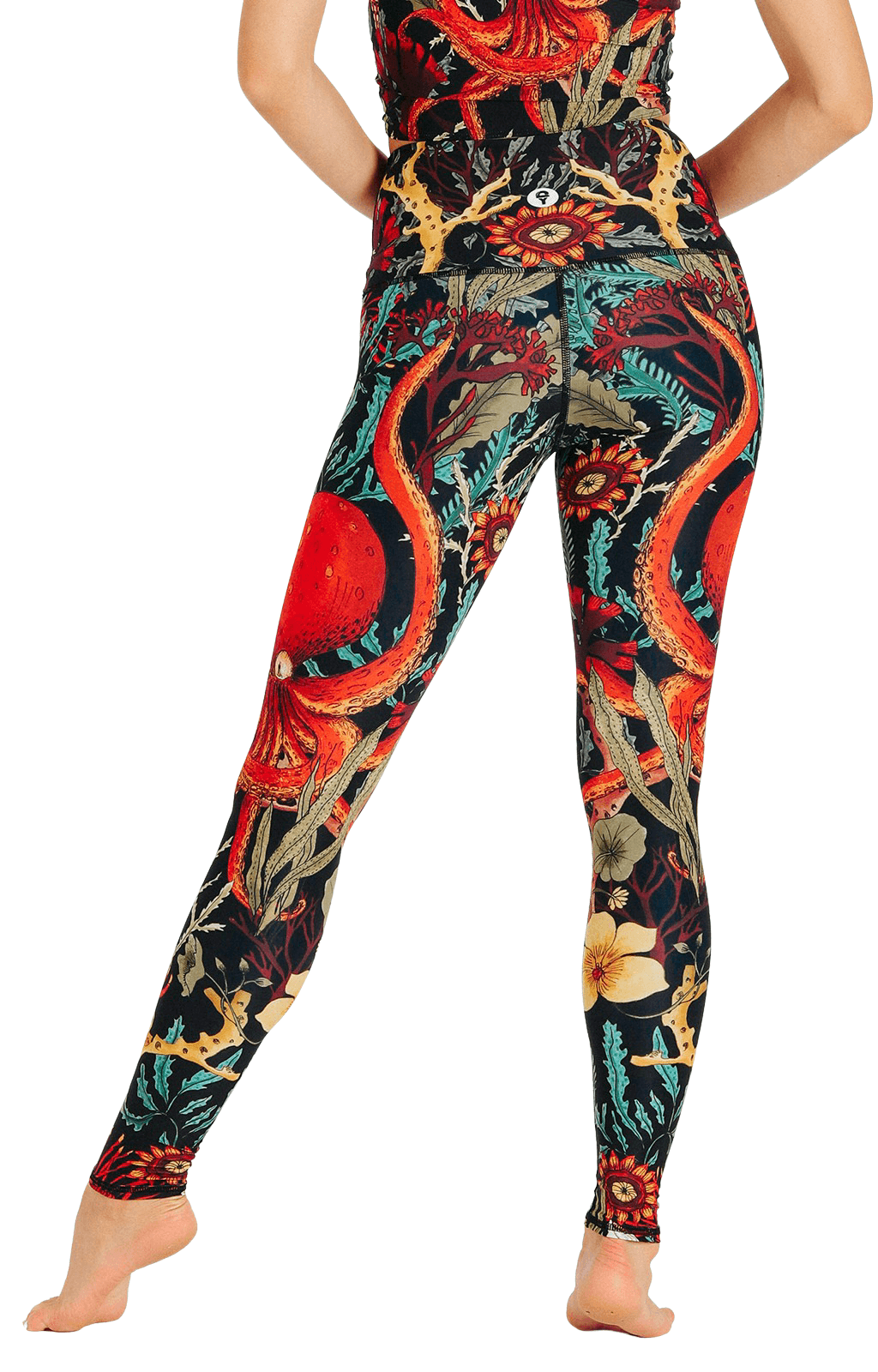 Coral My Name Printed Yoga Leggings by Yoga Democracy