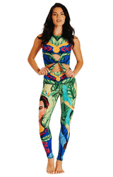 Frida Printed Yoga Leggings by Yoga Democracy