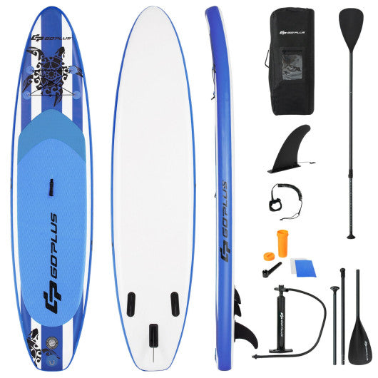 11 Feet Inflatable Adjustable Paddle Board with Carry Bag