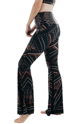 Humble Warrior Printed Bell Bottoms by Yoga Democracy