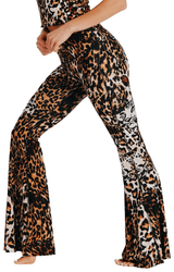 Wildcat Printed Bell Bottoms by Yoga Democracy - Vysn