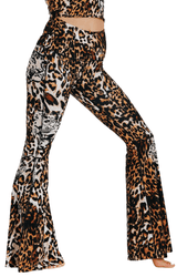 Wildcat Printed Bell Bottoms by Yoga Democracy - Vysn