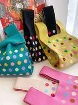 Multi-Colored Polka Dot Bags Handbags by migunica