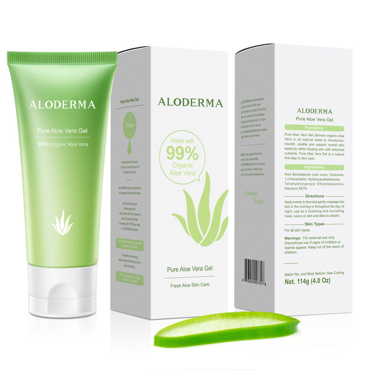 ALODERMA Pure Aloe Vera Gel - 114g by AloeCure