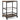 Kitchen Bar Cart Serving Trolley on Wheels with Wine Rack Glass Holder-Rustic Brown
