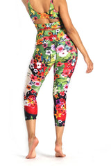 Kahlo Printed Yoga Crops by Yoga Democracy