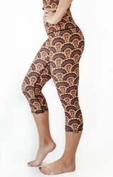 Art Deco Printed Yoga Crops by Yoga Democracy