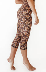 Art Deco Printed Yoga Crops by Yoga Democracy