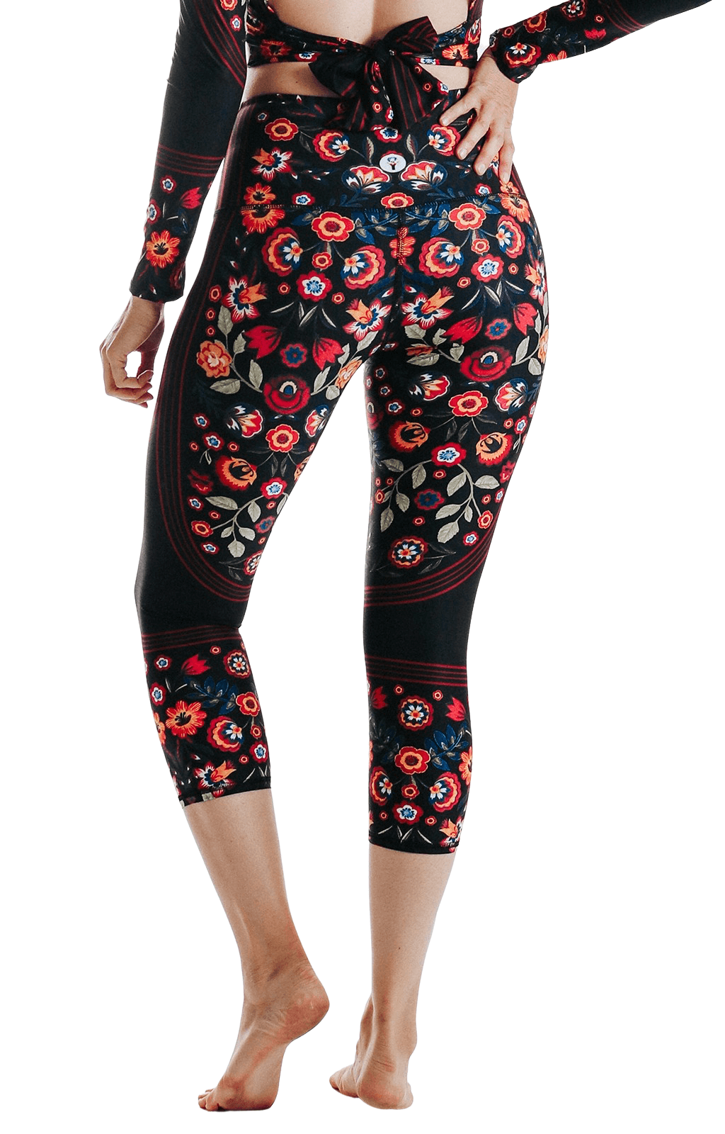 Folklore Printed Yoga Crops by Yoga Democracy