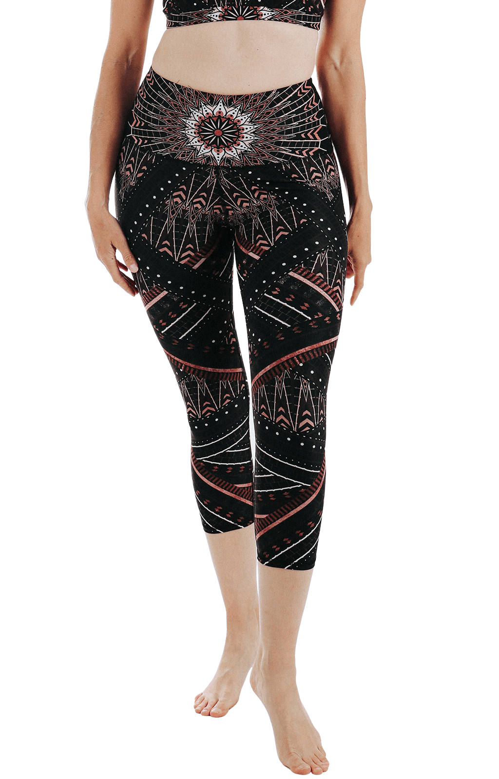 Humble Warrior Printed Yoga Crops by Yoga Democracy