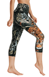 Rawr Talent Printed Yoga Crops by Yoga Democracy