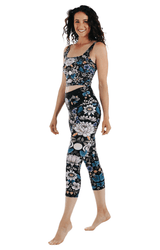 Divine Feminine Printed Yoga Crops by Yoga Democracy