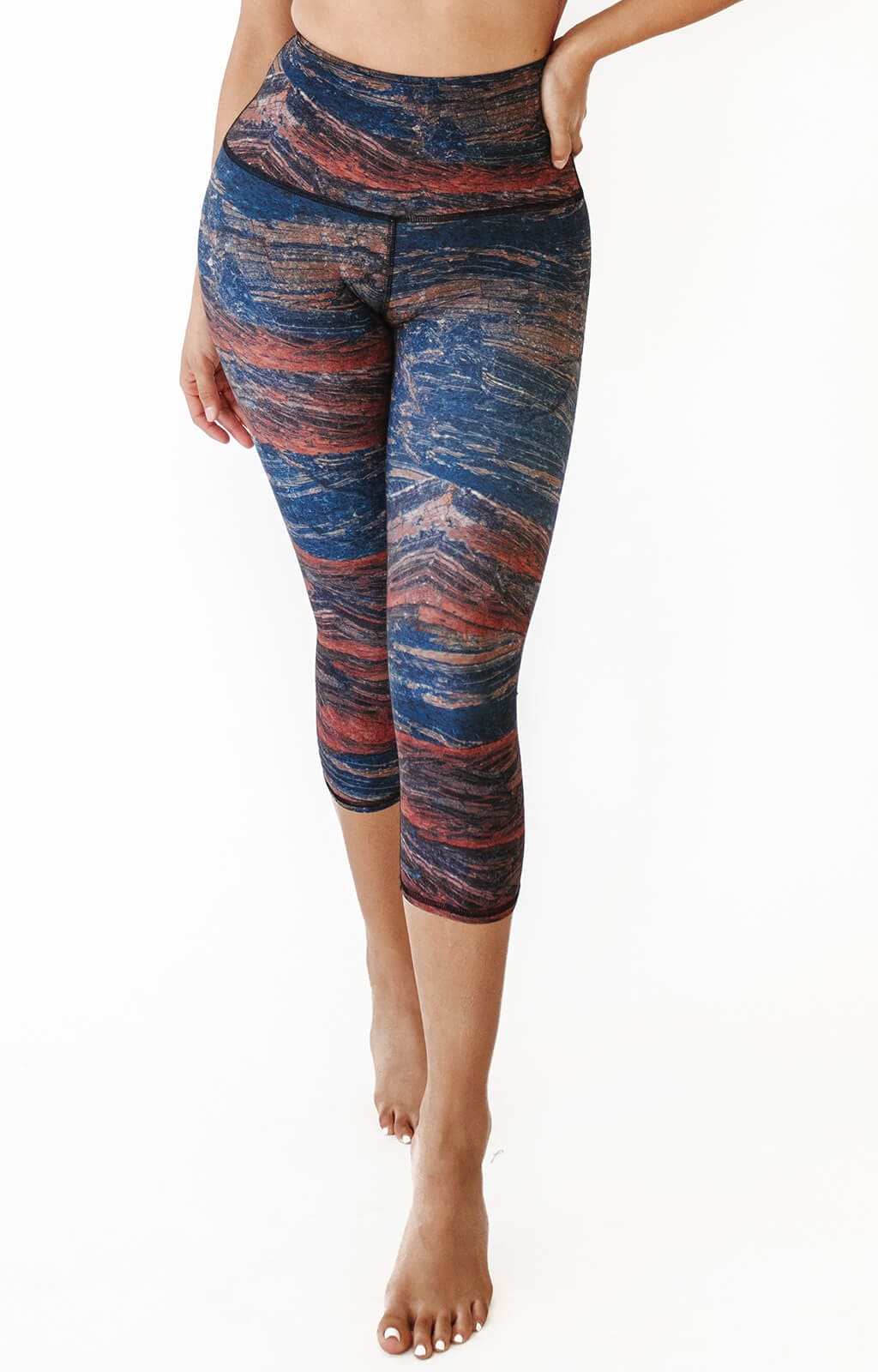 Pedra Printed Yoga Crops by Yoga Democracy