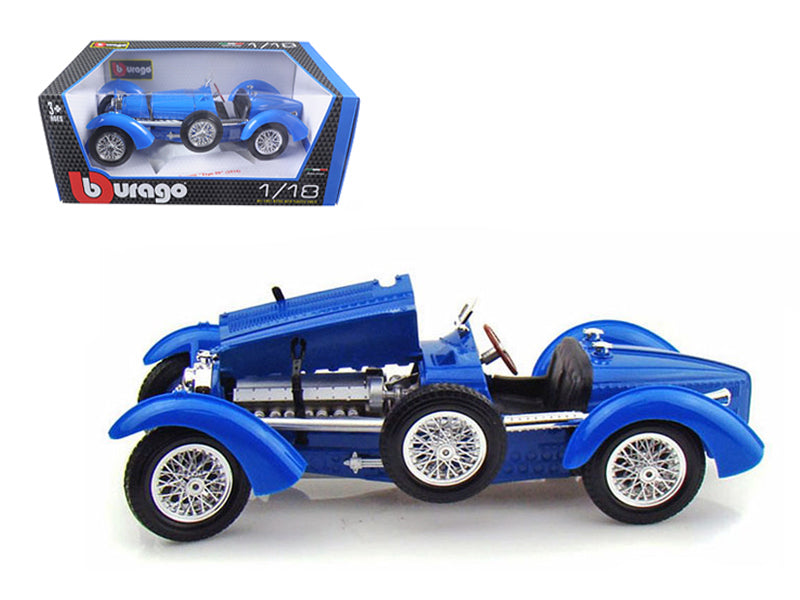 1934 Bugatti Type 59 Blue 1/18 Diecast Model Car by Bburago