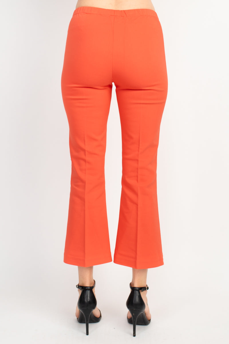 Peace of Cloth Regan Crop Flare Stretch Cotton Pant by Curated Brands