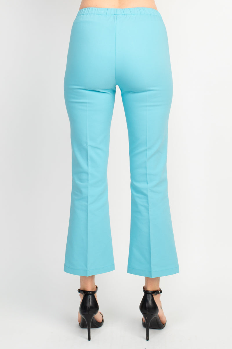 Peace of Cloth Regan Crop Flare Stretch Cotton Pant by Curated Brands