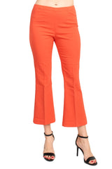 Peace of Cloth Regan Crop Flare Stretch Cotton Pant by Curated Brands